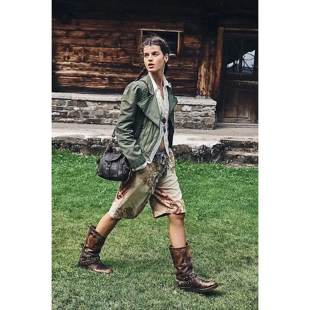 $248 New FREE PEOPLE Bali Simone Jacket In Dusty Olive Combo. Size Small - Picture 4 of 8